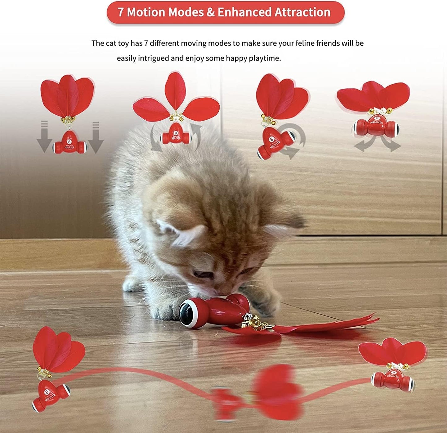 Kitifish Interactive Cat Toy, Automatic Fish Toy with Motion Activation, USB Rechargeable, Fun Exercise Toy for Indoor Cats and Kittens, Ideal Gift