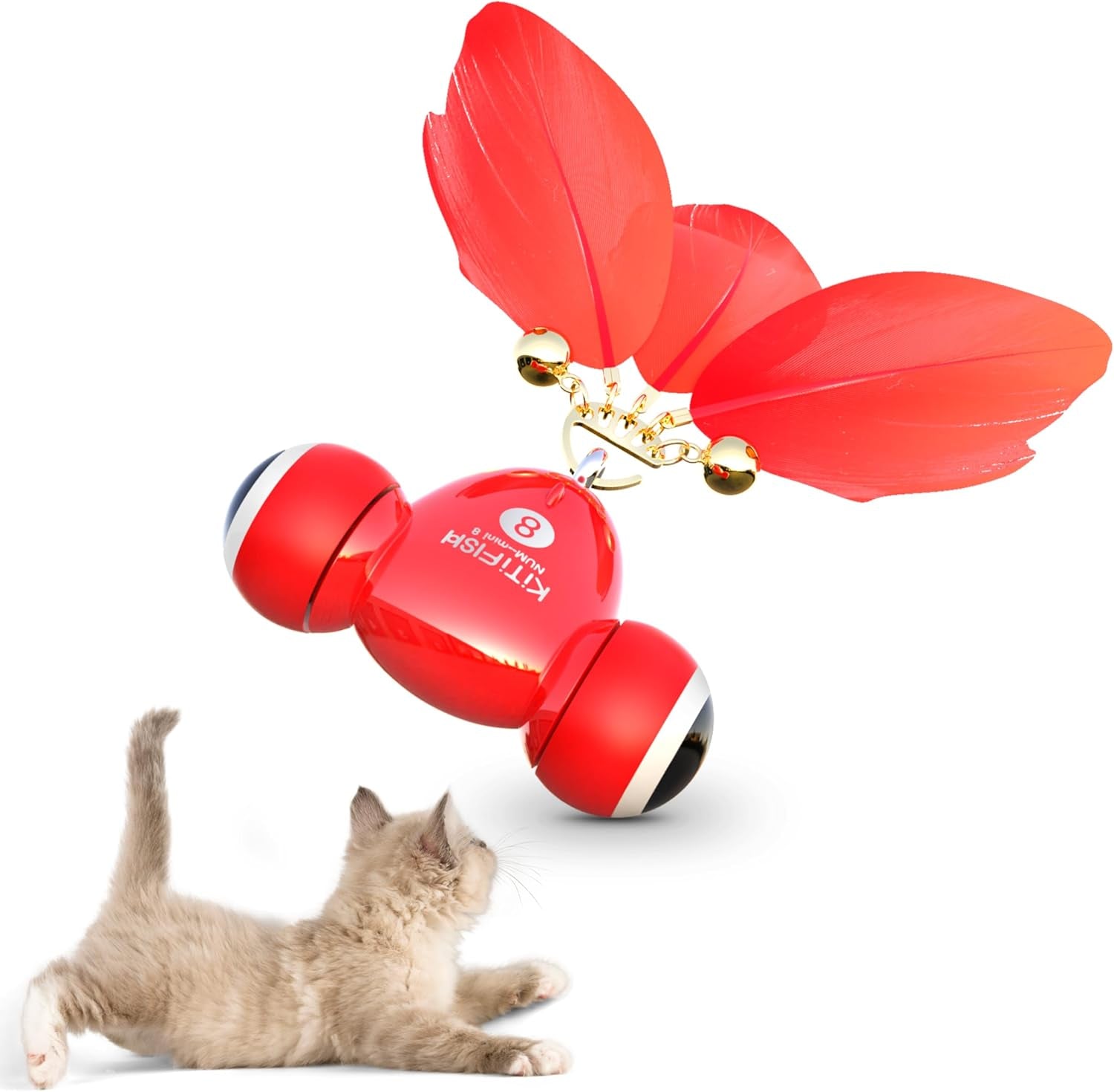 Kitifish Interactive Cat Toy, Automatic Fish Toy with Motion Activation, USB Rechargeable, Fun Exercise Toy for Indoor Cats and Kittens, Ideal Gift