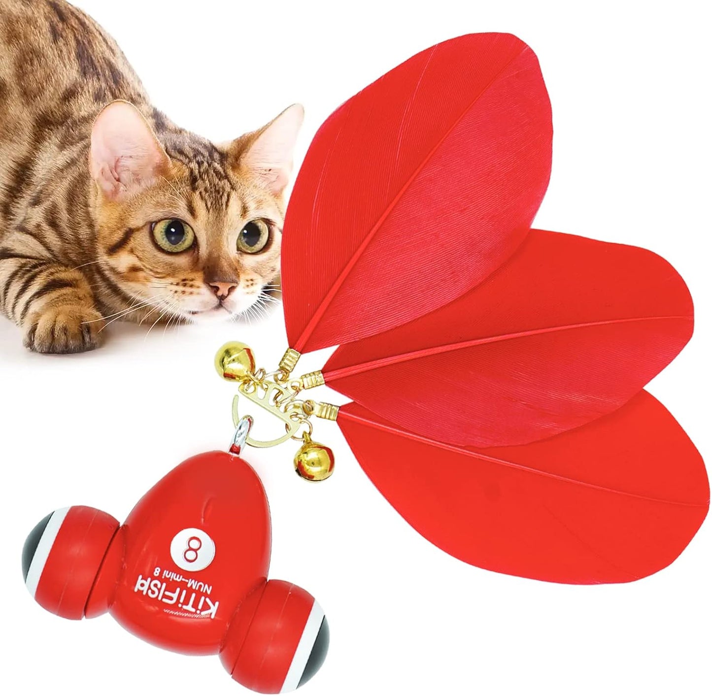Kitifish Interactive Cat Toy, Automatic Fish Toy with Motion Activation, USB Rechargeable, Fun Exercise Toy for Indoor Cats and Kittens, Ideal Gift