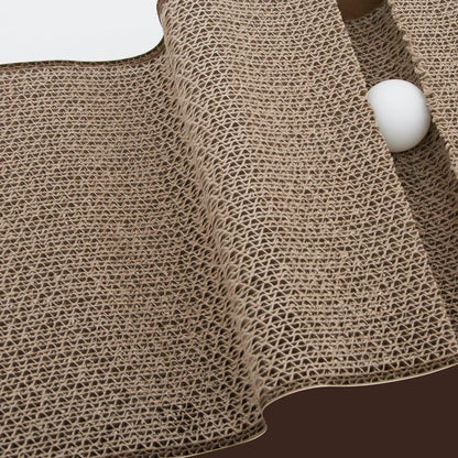 Corrugated Cardboard Cat Scratcher Refill Pads, Lounger, and Fun Interactive Scratching Boards, Claw Safe, Durable, Natural Recycled Materials, Supports Active Play - Cat-Shape