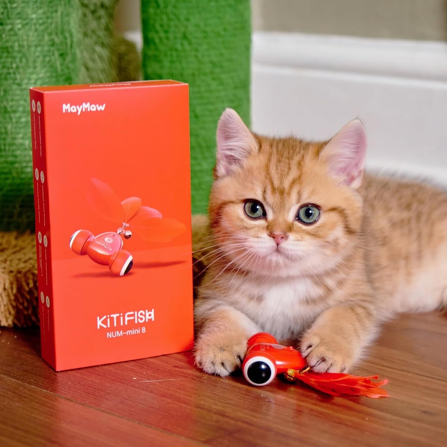 Kitifish Interactive Cat Toy, Automatic Fish Toy with Motion Activation, USB Rechargeable, Fun Exercise Toy for Indoor Cats and Kittens, Ideal Gift