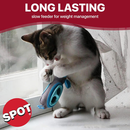 SPOT Doc and Phoebe'S Cat Hunting Feeder - Interactive Indoor Slow Feeder & Treat Dispenser Toy, Encourage Natural Instinct to Hunt, Solve Behavioral Problems & Obesity, Set Includes 3 Mice and Scoop
