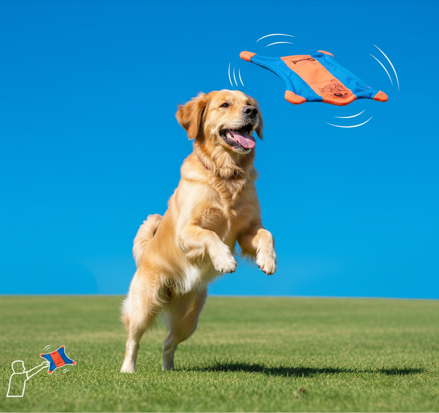 Flying Squirrel Fetch Dog Toy