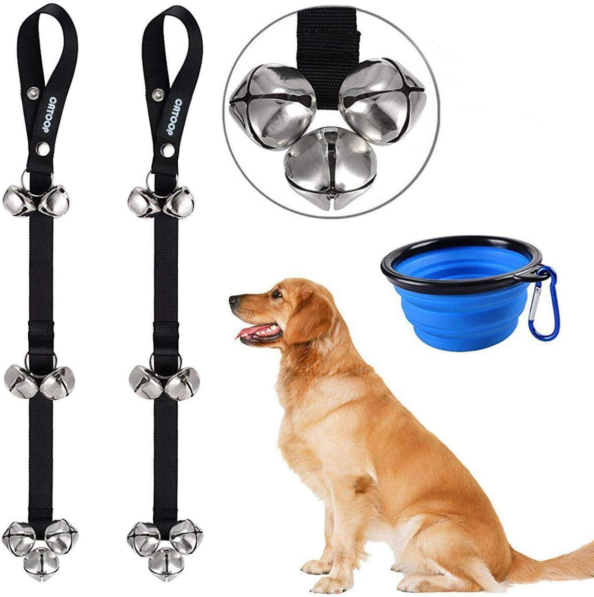 Dog Bell Premium Potty Training Big Dog Bells Adjustable Dog Doorbell for Potty Training Your Puppy Easily - Premium Quality - 7 Extra Super Loud Dog Doorbells